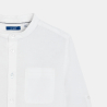 Chemise unie col Mao blanc Garçon Chemise unie col Mao blanc Garçon