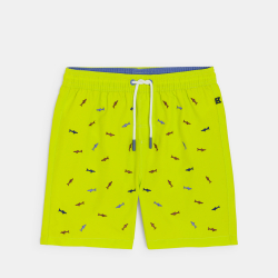Bermuda de bain imprimé jaune Garçon