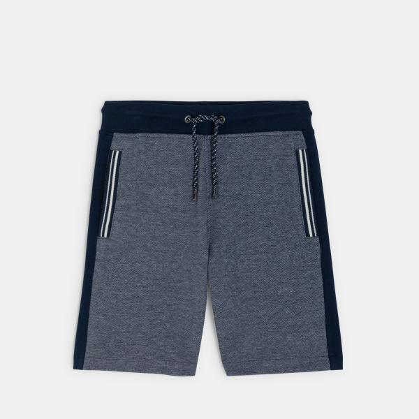 شورت برمودا من الصوف الناعم باللون الأزرق للأولاد شورت برمودا من الصوف الناعم باللون الأزرق للأولاد