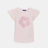 T-shirt manches courtes motif sequins rose pastel Fille T-shirt manches courtes motif sequins rose pastel Fille
