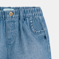 Short denim bleu bébé fille