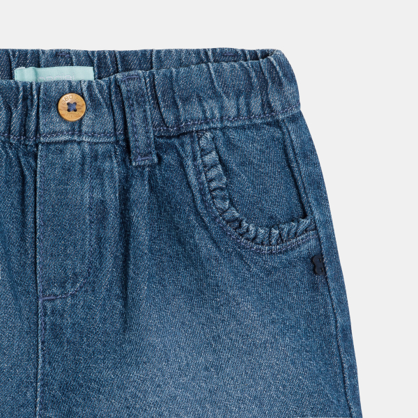 Short denim bleu foncé bébé fille Short denim bleu foncé bébé fille