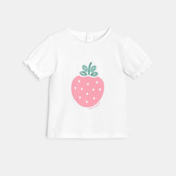 T-shirt sequins blanc bébé...