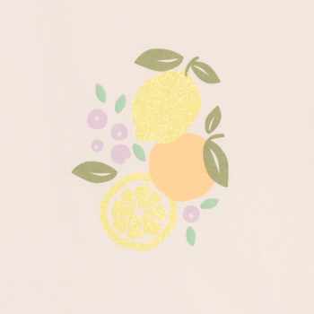 بيجاما-بشورت باللون الوردي الباستيل قطعتين من قماش الجيرسيه للفتيات