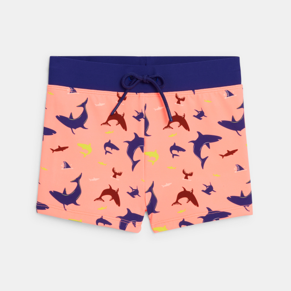 Boxer de bain imprimé orange Garçon Boxer de bain imprimé orange Garçon
