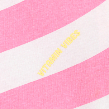 T-shirt rayé manches courtes rose Fille