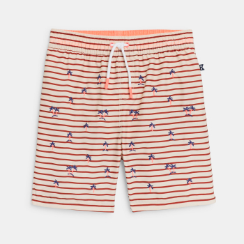 شورت سباحة مقلم عليه نقش...