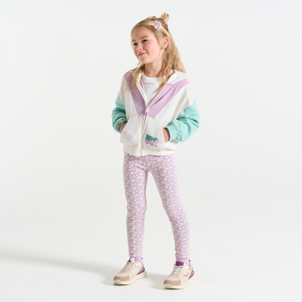 طماق طويل بطبعات، باللون الأرجواني المائي للفتيات طماق طويل بطبعات، باللون الأرجواني المائي للفتيات