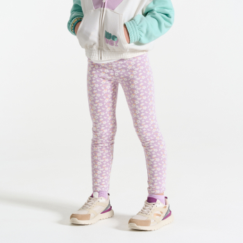 طماق طويل بطبعات، باللون الأرجواني المائي للفتيات