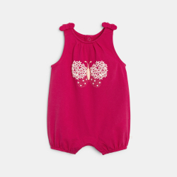 Combi courte papillon rose bébé fille