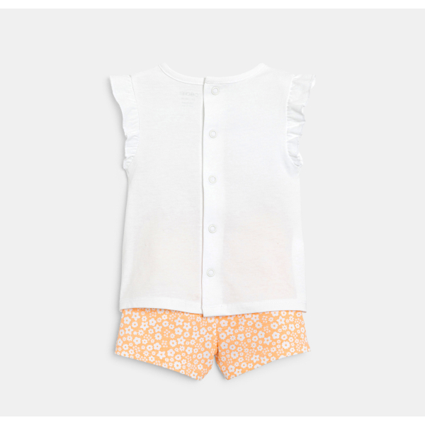 بيجاما من قطعتين وردية اللون للطفلة الرضيعة مرسوم عليها ثمر الأناناس بيجاما من قطعتين وردية اللون للطفلة الرضيعة مرسوم عليها ثمر الأناناس