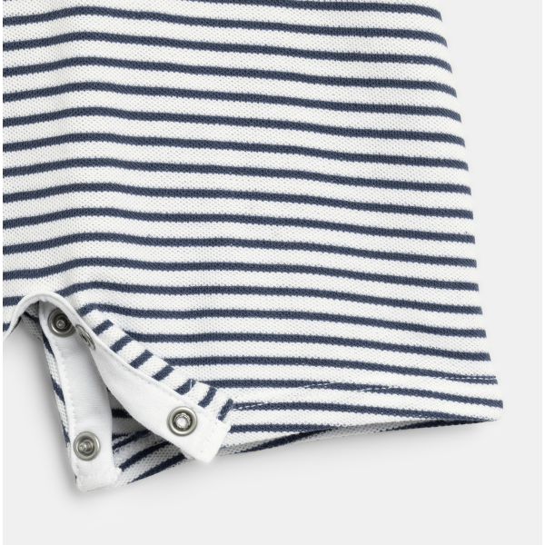 أفرول قصير قطني مقلم للصبي الرضيع