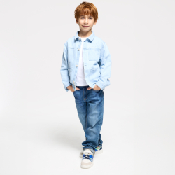 Jean droit ultra-résistant bleu Garçon
