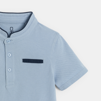 Polo manches courtes bleu ciel Garçon