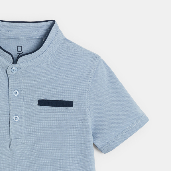Polo manches courtes bleu ciel Garçon Polo manches courtes bleu ciel Garçon