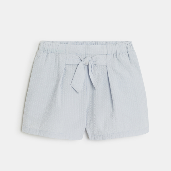 شورت مطرز رمادي سادة للفتيات شورت مطرز رمادي سادة للفتيات