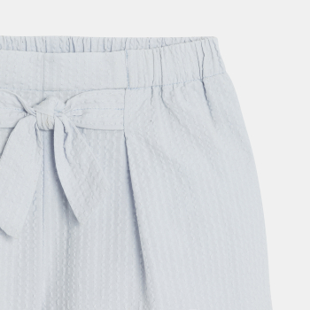 شورت مطرز رمادي سادة للفتيات