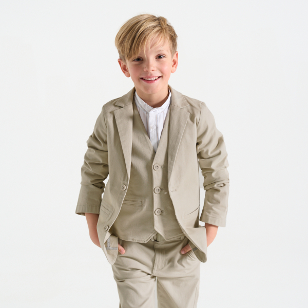 Veste de costume unie beige Garçon Veste de costume unie beige Garçon