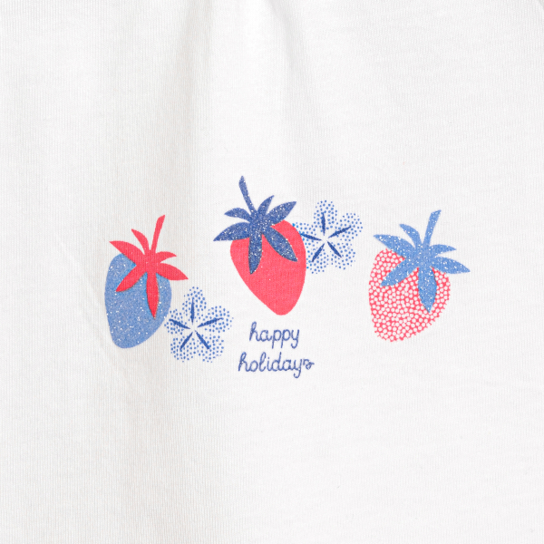 تانك توب مزين بفيونكات وطبعة فراشة باللون الأزرق للفتيات الصغيرات تانك توب مزين بفيونكات وطبعة فراشة باللون الأزرق للفتيات الصغيرات