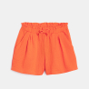 Short souple en jersey fantaisie orange Fille Short souple en jersey fantaisie orange Fille