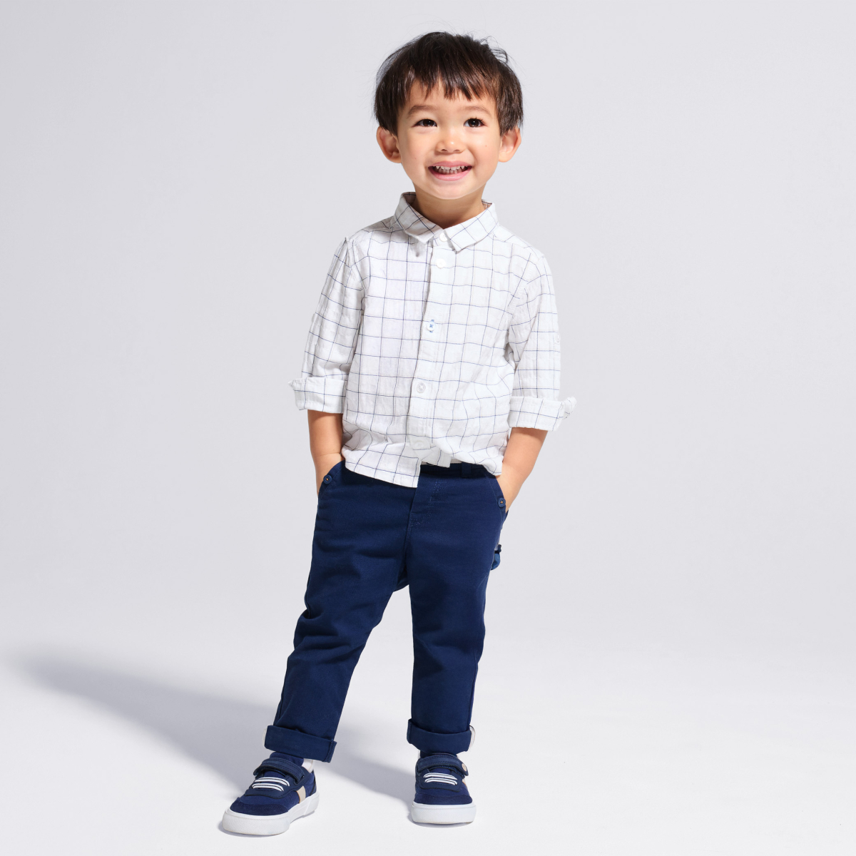 Pantalon chic coton fantaisie bleu bébé garçon Pantalon chic coton fantaisie bleu bébé garçon