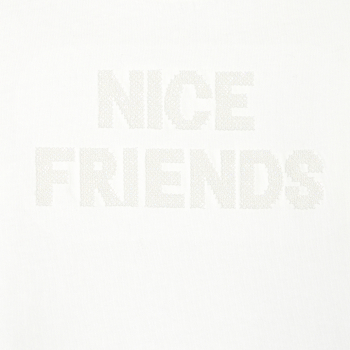 تيشيرت أبيض بأكمام طويلة بنقش ترتر للفتيات