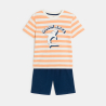 Pyjama d'été 2 pièces en jersey orange Garçon Pyjama d'été 2 pièces en jersey orange Garçon