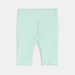 بنطلون بناتي للفتيات الرضيعات أزرق سادة من القماش المضلع