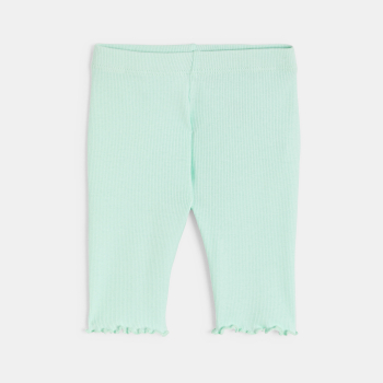 بنطلون بناتي للفتيات الرضيعات أزرق سادة من القماش المضلع