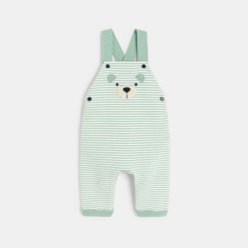 سالوبيت طويل قطني فاخر مقلم وبودي أخضر للرضيع الصبي