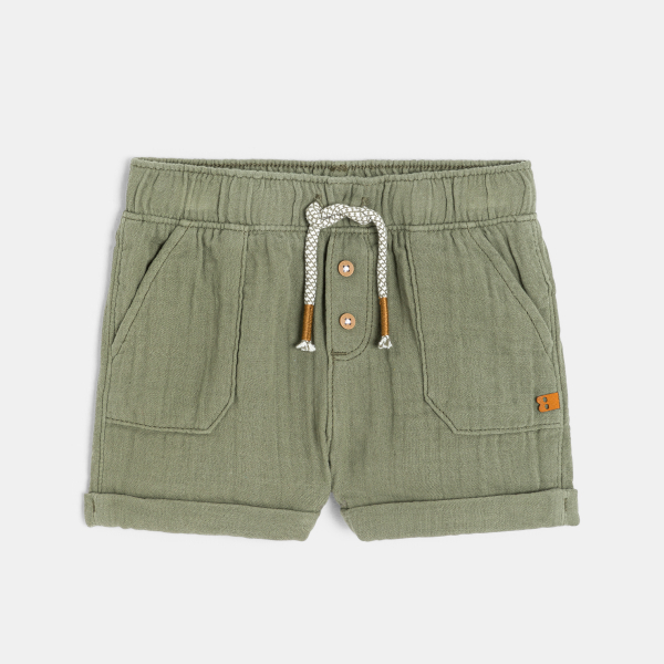 Short coton léger gaufré bébé garçon Short coton léger gaufré bébé garçon