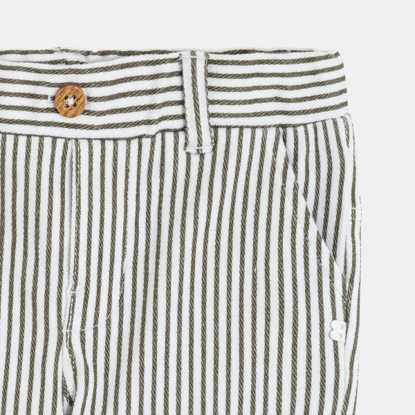 Pantalon droit rayé vert bébé garçon Pantalon droit rayé vert bébé garçon