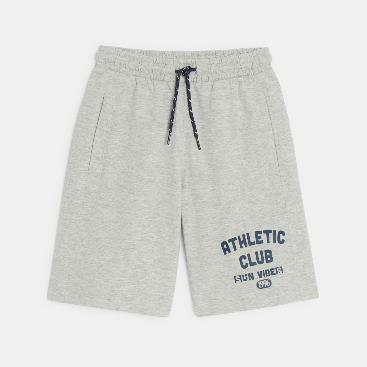 شورت برمودا مرقط رياضي من الجيرسيه رمادي اللون للأولاد شورت برمودا مرقط رياضي من الجيرسيه رمادي اللون للأولاد