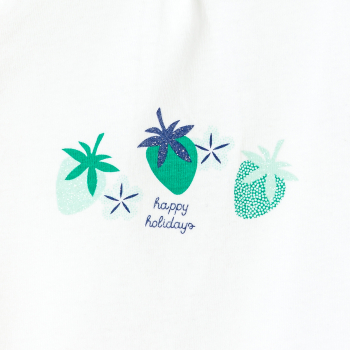 تانك توب مزين بفيونكات وطبعة فراشة باللون الوردي للفتيات الصغيرات