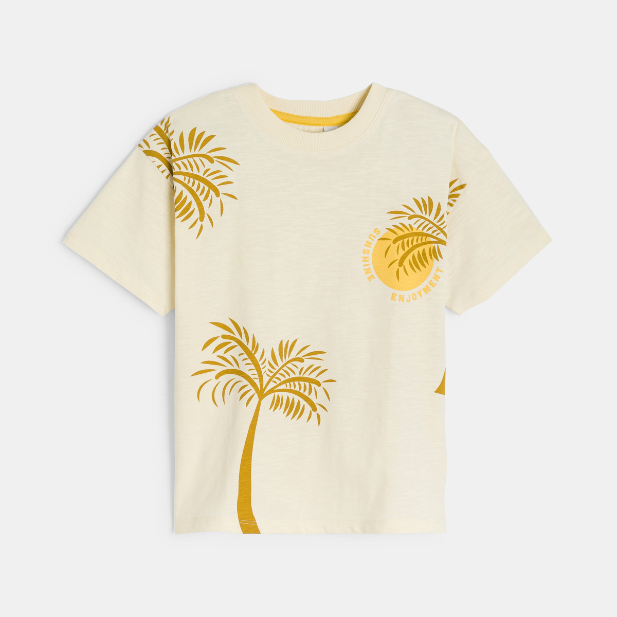 T-shirt manches courtes imprimé beige Garçon T-shirt manches courtes imprimé beige Garçon