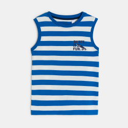 قميص داخلي مقلم أزرق اللون...