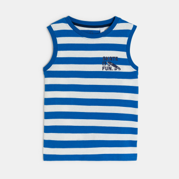 قميص داخلي مقلم أزرق اللون...