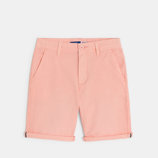 شورت قماش وردي اللون للأولاد شورت قماش وردي اللون للأولاد