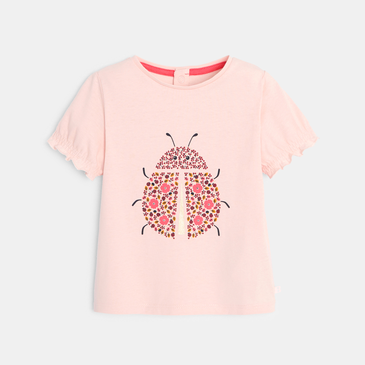 تيشيرت وردي عليه صورة الدعسوقة للطفلة الصغيرة تيشيرت وردي عليه صورة الدعسوقة للطفلة الصغيرة