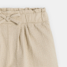 شورت بخصر عالٍ من القطن الفاخر، اللون بيج، للطفلة الصغيرة شورت بخصر عالٍ من القطن الفاخر، اللون بيج، للطفلة الصغيرة