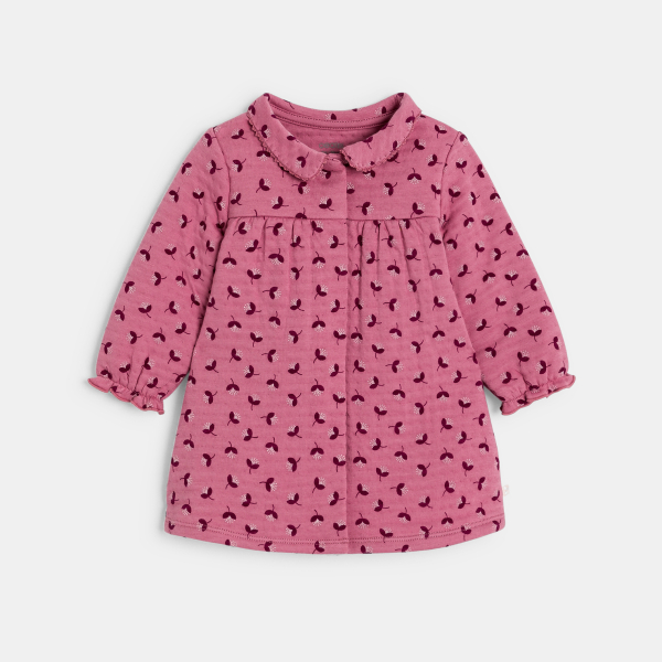 فستان زهري قطني فاخر وليجنز وردي للطفلة الصغيرة فستان زهري قطني فاخر وليجنز وردي للطفلة الصغيرة