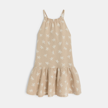 فستان بحمالات من الكتان...