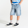 شورت برمودا كاجوال جينز باهت أزرق فاتح للأولاد شورت برمودا كاجوال جينز باهت أزرق فاتح للأولاد