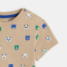 T-shirt animaux marron bébé garçon T-shirt animaux marron bébé garçon