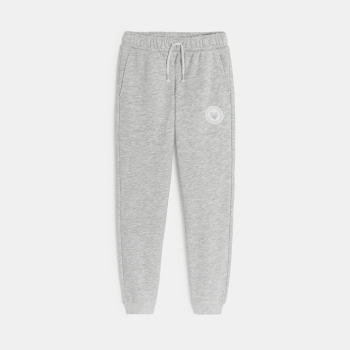 بنطلون جري من الصوف الناعم باللون الرمادي للفتيات الصغيرات