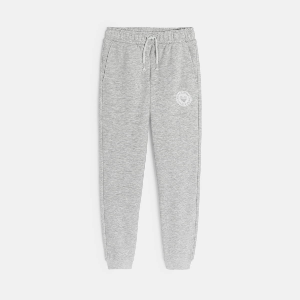 بنطلون جري من الصوف الناعم باللون الرمادي للفتيات الصغيرات بنطلون جري من الصوف الناعم باللون الرمادي للفتيات الصغيرات