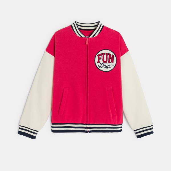 Sweat-shirt teddy campus rouge Fille Sweat-shirt teddy campus rouge Fille