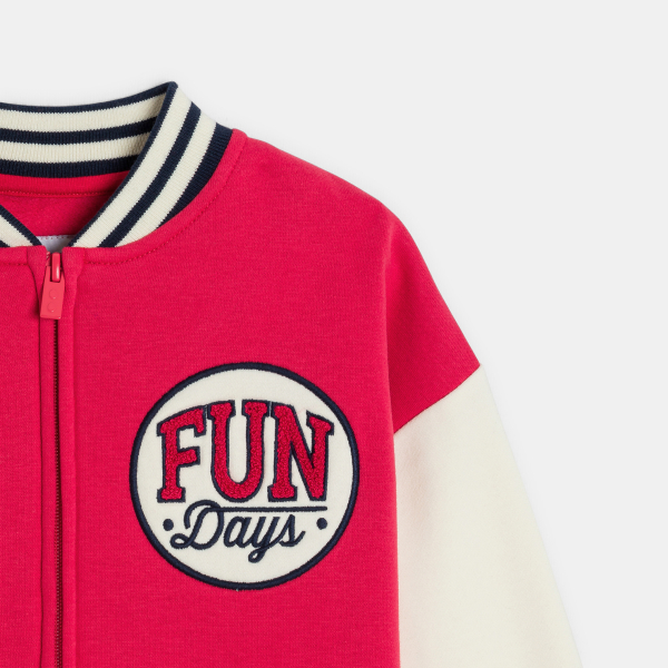 Sweat-shirt teddy campus rouge Fille Sweat-shirt teddy campus rouge Fille