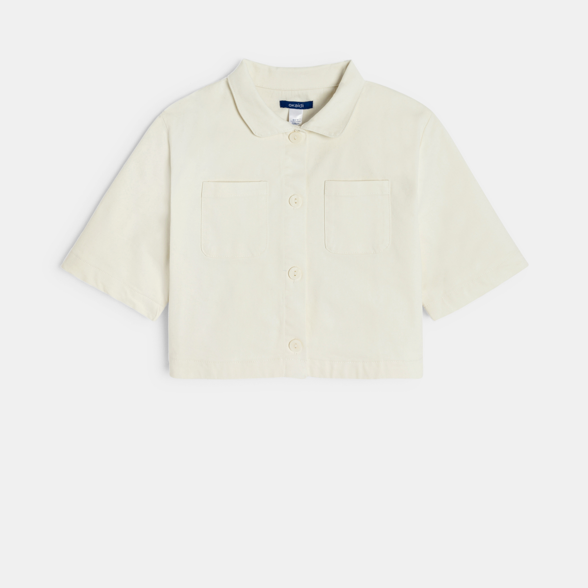 جاكيت قصير للفتيات من القماش، اللون بيج جاكيت قصير للفتيات من القماش، اللون بيج