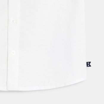 Chemisette chic unie blanche garçon